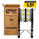 Escada Telescópica Retrátil 3,80m 13 Degraus Inox Deep Tools