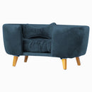 Poltrona Cama Pet Hanna Estofada Tecido Veludo Divini Decor