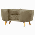 Poltrona Cama Pet Hanna Estofada Tecido Veludo Divini Decor