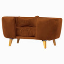 Poltrona Cama Pet Hanna Estofada Tecido Veludo Divini Decor
