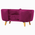 Poltrona Cama Pet Hanna Estofada Tecido Veludo Divini Decor