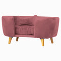 Poltrona Cama Pet Hanna Estofada Tecido Veludo Divini Decor