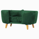 Poltrona Cama Pet Hanna Estofada Tecido Veludo Divini Decor