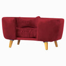 Poltrona Cama Pet Hanna Estofada Tecido Veludo Divini Decor