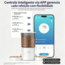 Alimentador Pet Tigela De Aço 4L Inteligente Automático Wi-Fi APP três refeições Comedouro Automático Para Cão Gato