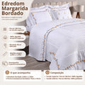 Kit Edredom Bordado 100% Algodão 180 Fios