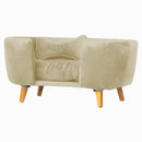 Poltrona Cama Pet Hanna Estofada Tecido Veludo Divini Decor