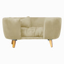 Poltrona Cama Pet Hanna Estofada Tecido Veludo Divini Decor